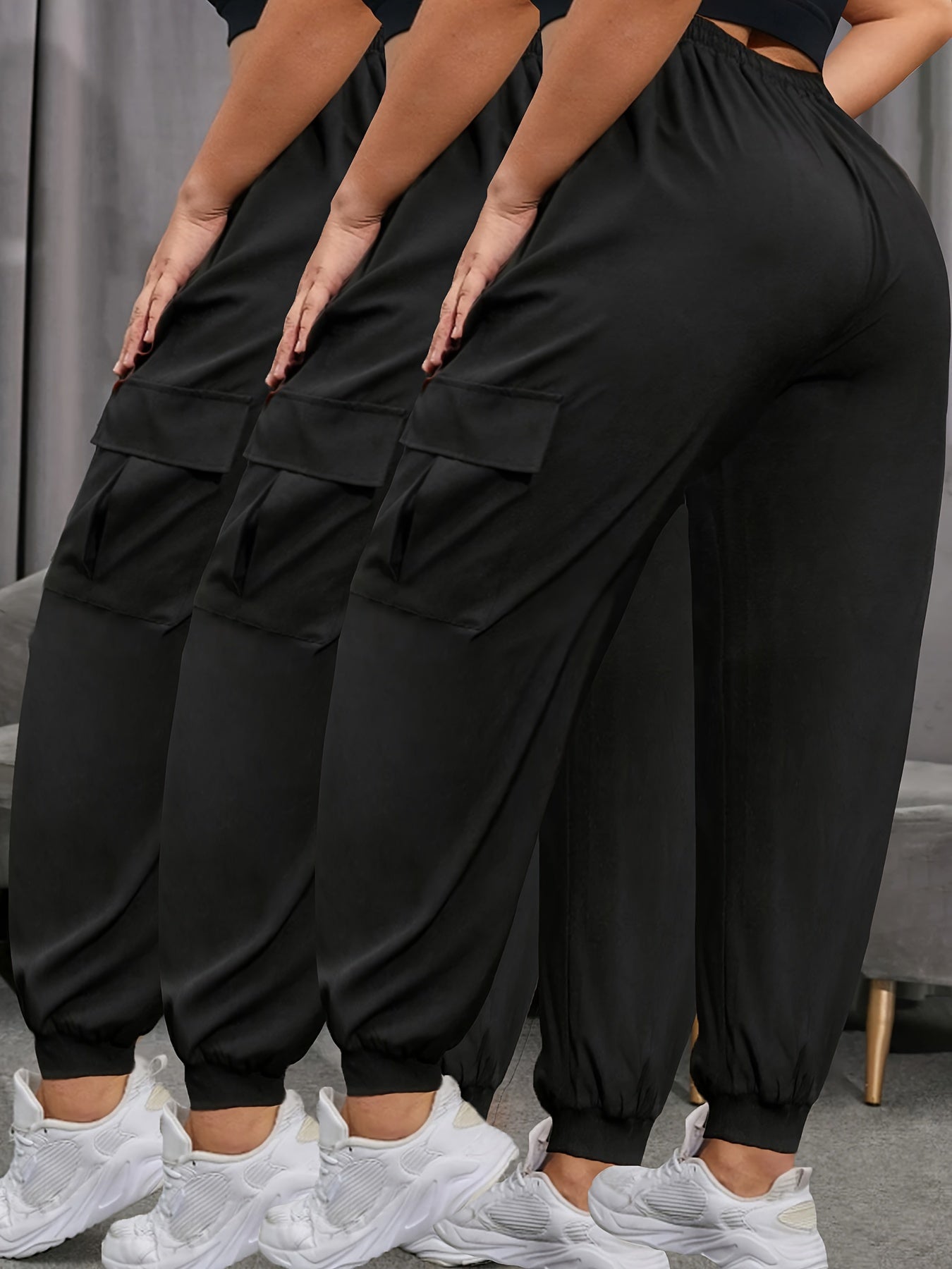 Set of 3 Plus-Size Yoga Pants