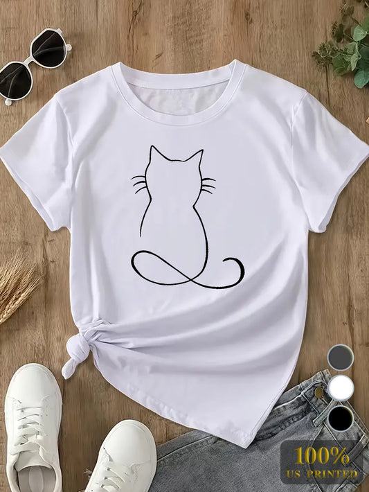 Line Cat Plus Size Women's Sports T-Shirt