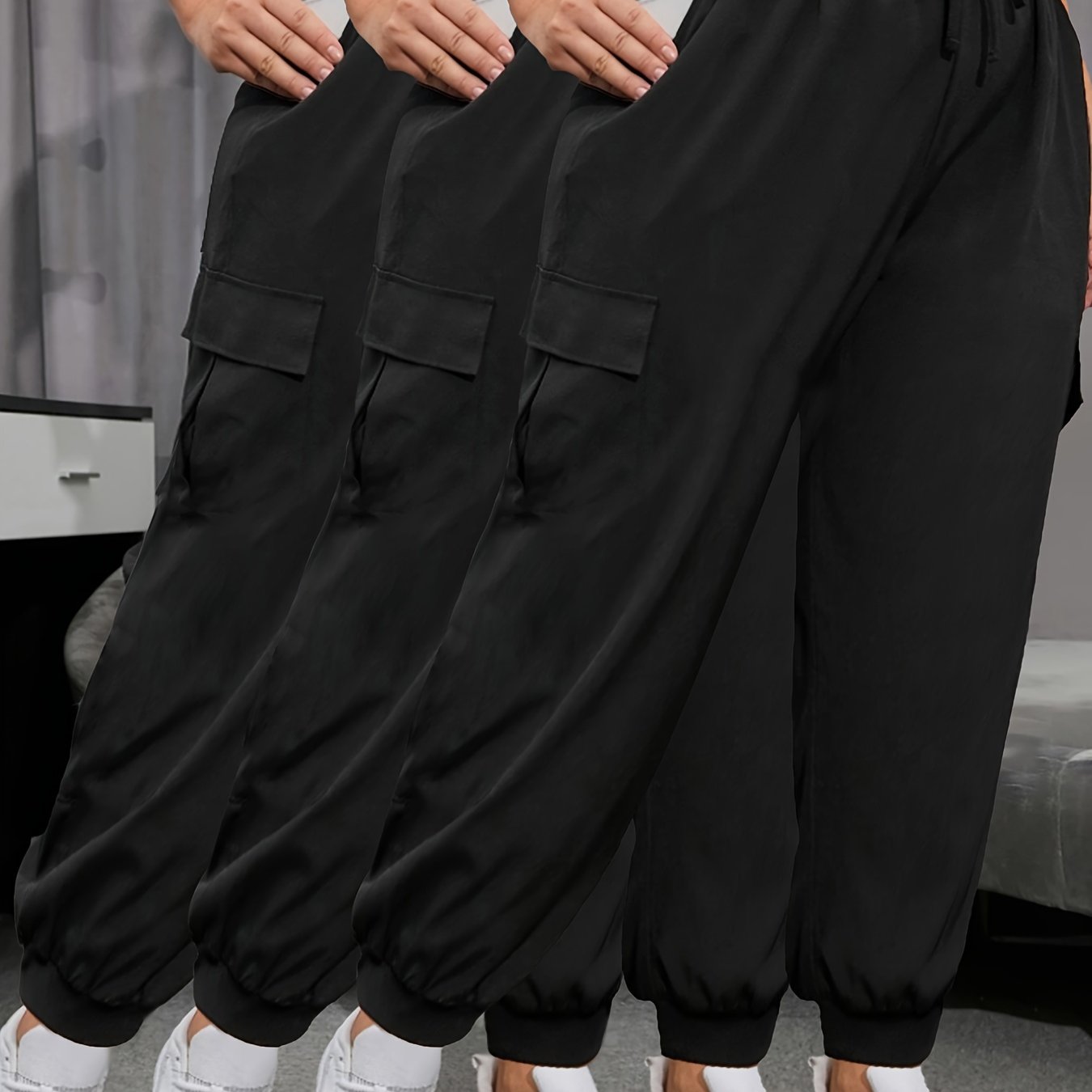 Set of 3 Plus-Size Yoga Pants