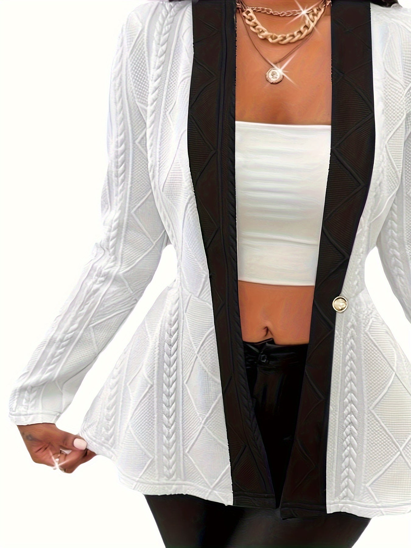 Vivienne Plus Size Color Block Blazer