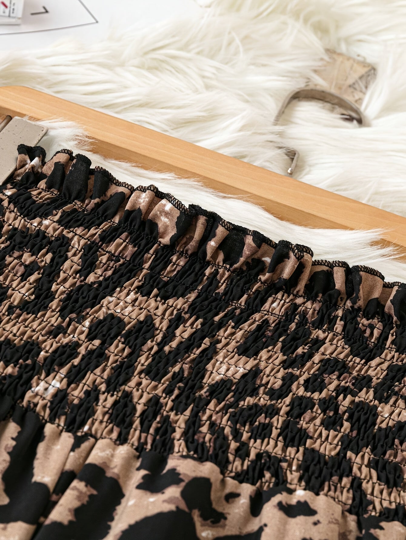 Plus Size Leopard Print Wide-Leg Pants