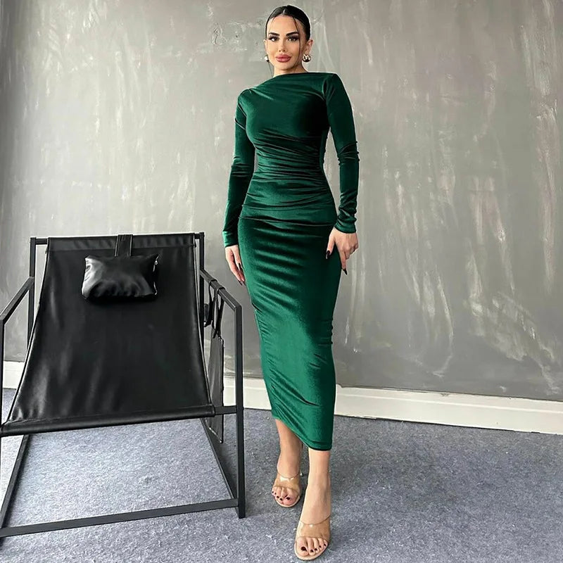 Elegant Green Evening Wear