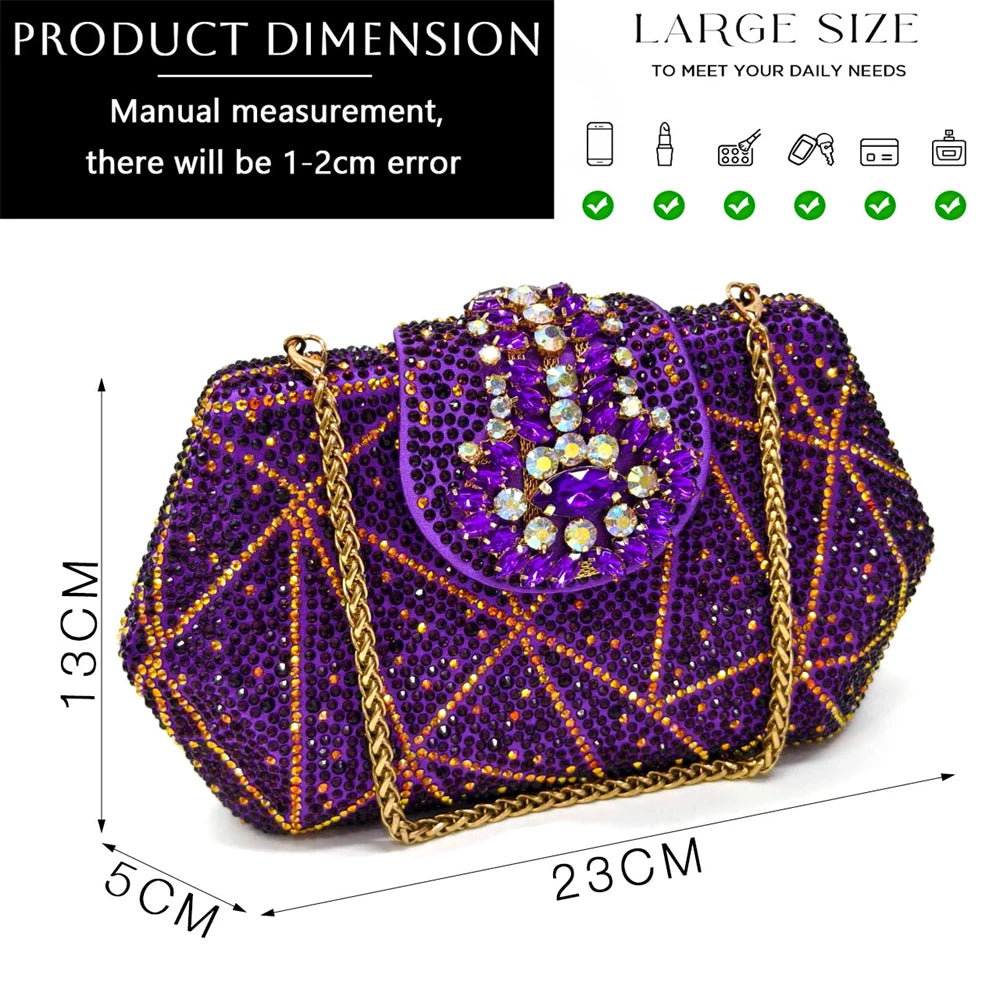 Luxury Rhinestone Heel & Bag Set