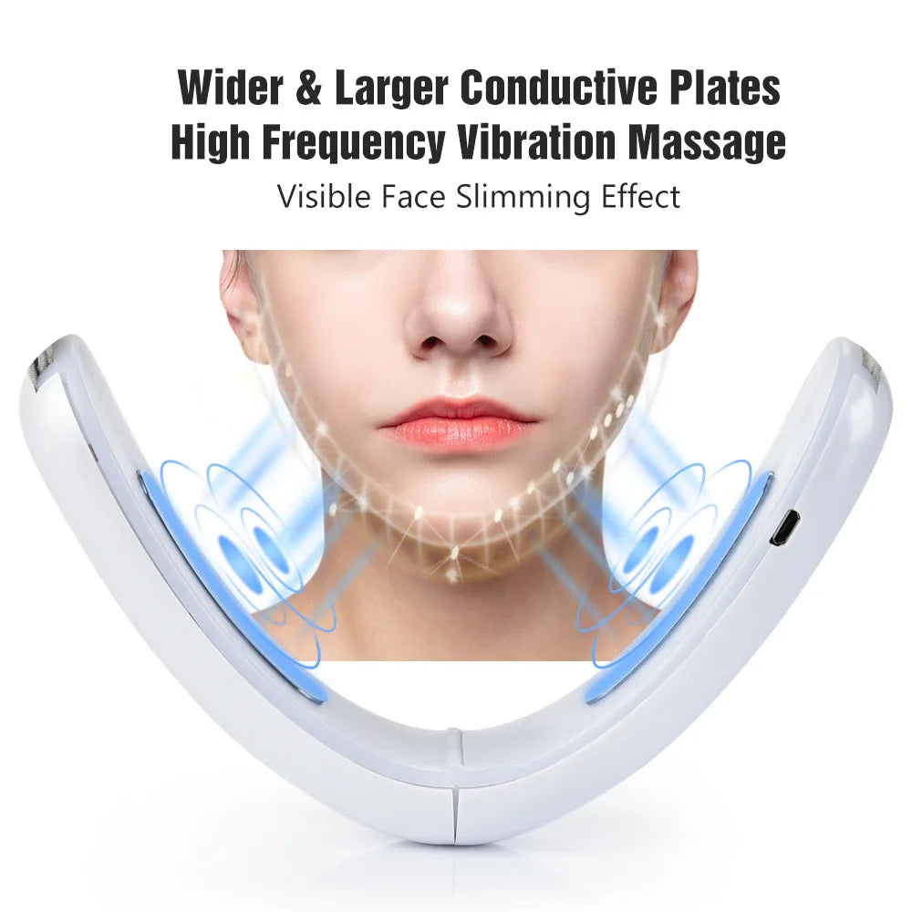 EMS Face Lift Device – V Face Hot Compress & Slimming Massage