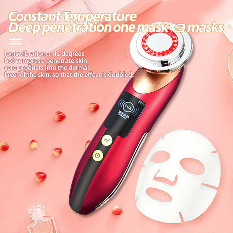 EMS LED Facial Massager – Vibration & Wrinkle Removal Skin Rejuvenator