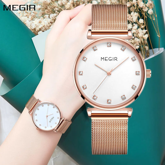 Olivia Mesh Luxury Watch From MEGIR