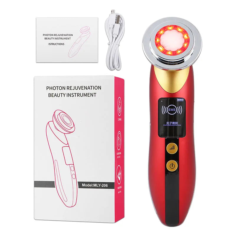 EMS LED Facial Massager – Vibration & Wrinkle Removal Skin Rejuvenator