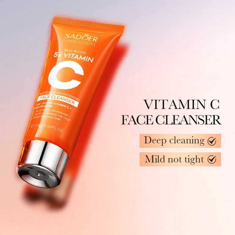 HQ Vitamin C Skin Care Set – 6pcs Moisturizing Cream, Cleanser, Serum & Eye Cream