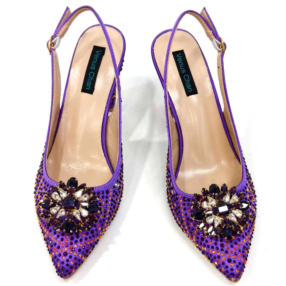 Luxury Rhinestone Heel & Bag Set