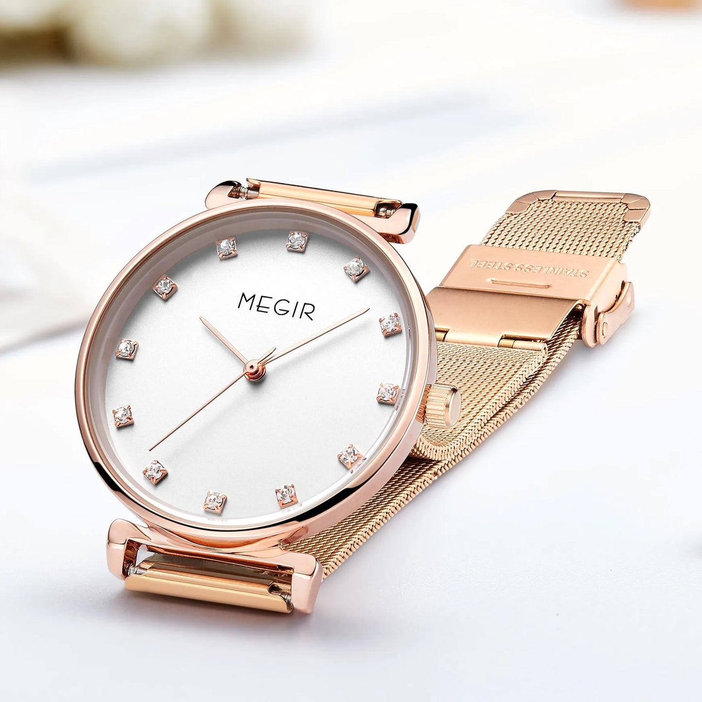 Olivia Mesh Luxury Watch From MEGIR