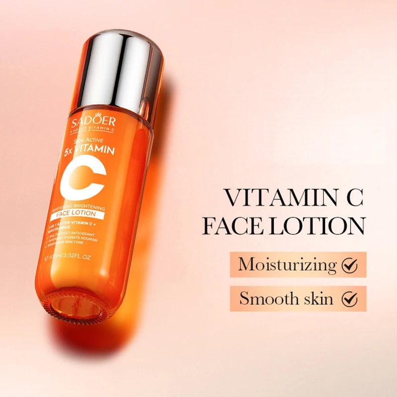 HQ Vitamin C Skin Care Set – 6pcs Moisturizing Cream, Cleanser, Serum & Eye Cream
