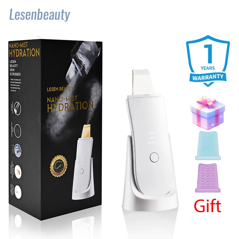Ultrasonic Skin Scrubber – Blackhead Remover & Facial Lifting Spatula 24kHz