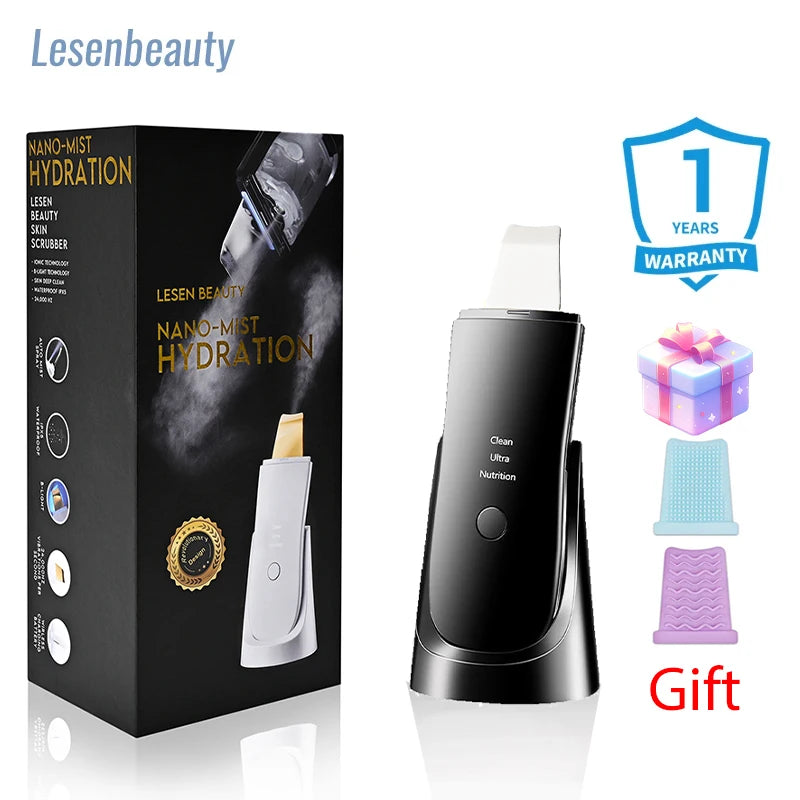 Ultrasonic Skin Scrubber – Blackhead Remover & Facial Lifting Spatula 24kHz