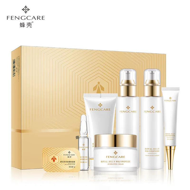 Royal Jelly Facial Skin Care Set – 15pcs Moisturizing Serum & Skincare Kit