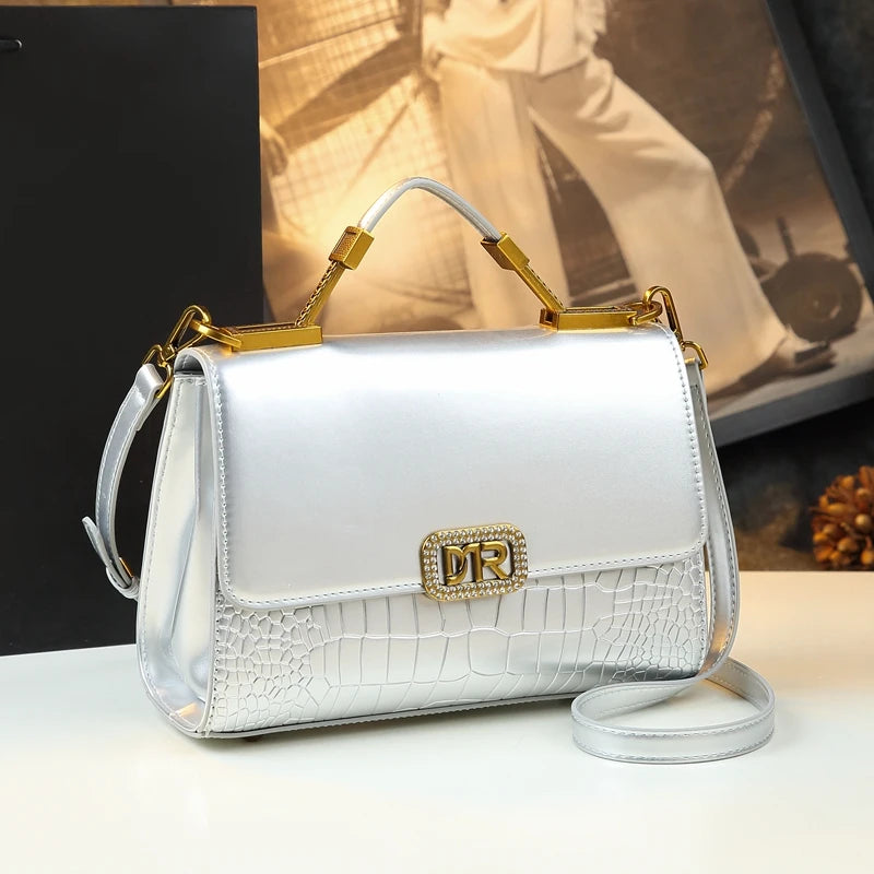 Luxury Casual Leather Women's Crossbody Bag – Small Square Shoulder Bag