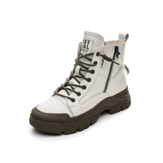 Leather High Ankle Boots