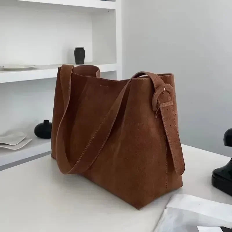 Large Capacity Tote & Crossbody Bag – Autumn/Winter Square Commuter Bag