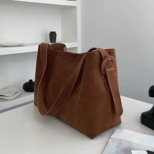 Large Capacity Tote & Crossbody Bag – Autumn/Winter Square Commuter Bag