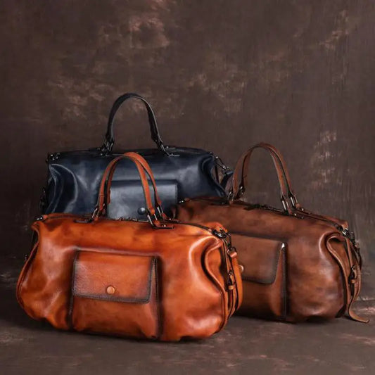Johnature Retro Genuine Leather Bag