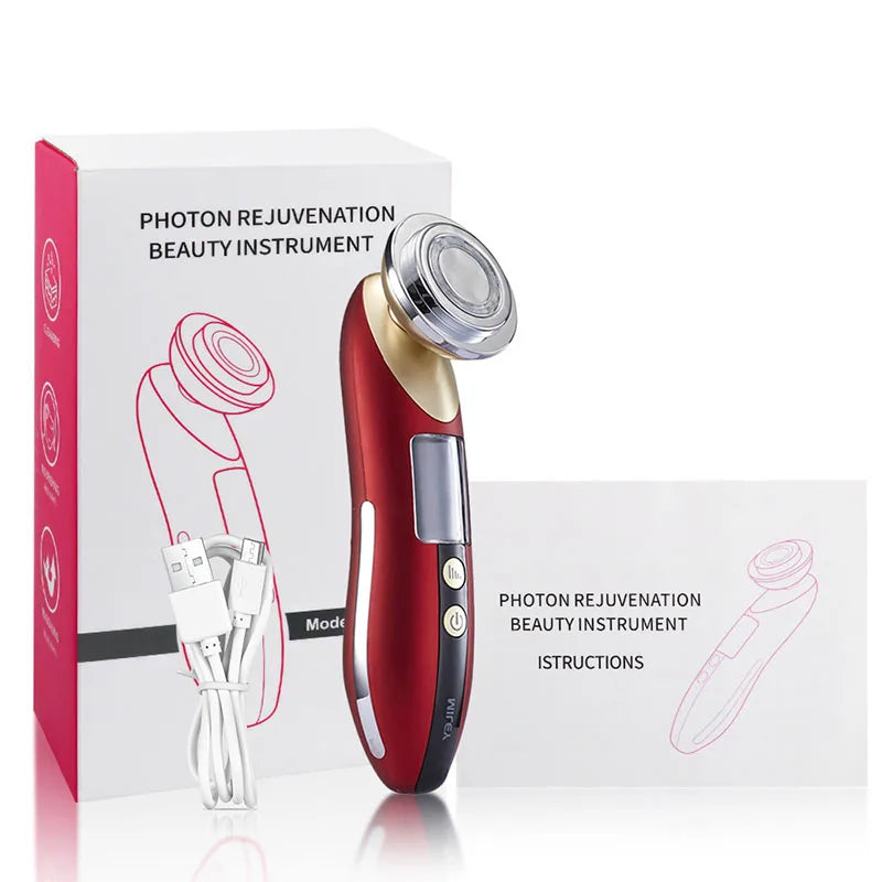 EMS LED Facial Massager – Vibration & Wrinkle Removal Skin Rejuvenator