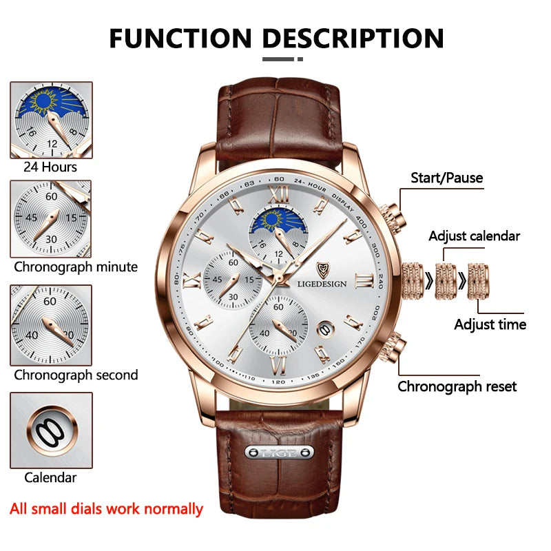 Ella LIGE Moon Phase Watch
