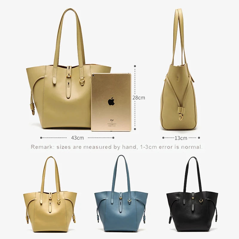 Fashionable Split Leather Shoulder Bag