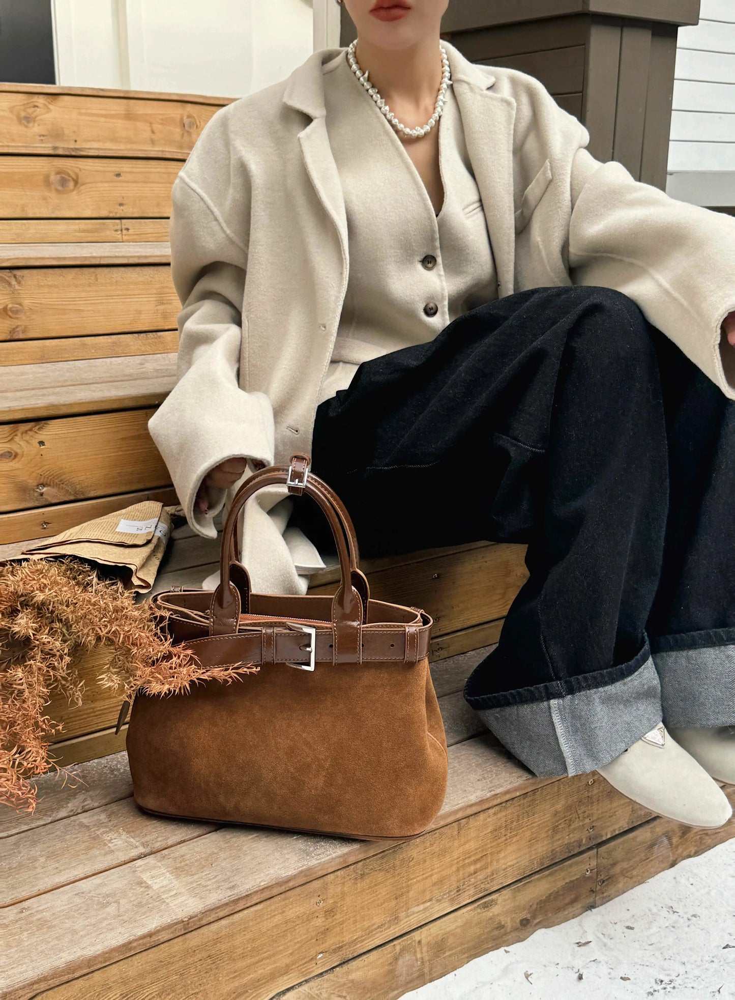 Olivia Motingsome Warm Winter Suede Bag