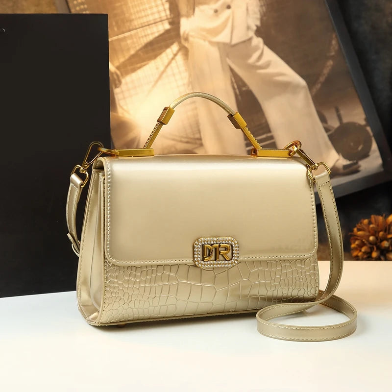 Luxury Casual Leather Women's Crossbody Bag – Small Square Shoulder Bag