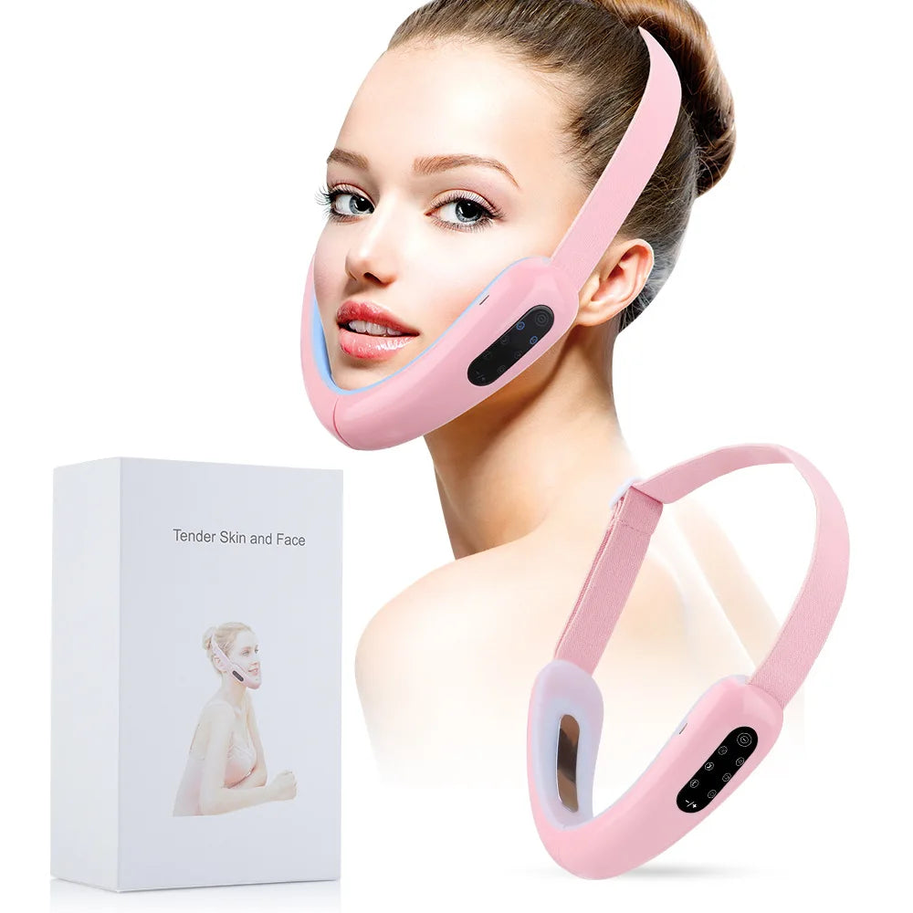 EMS Face Lift Device – V Face Hot Compress & Slimming Massage
