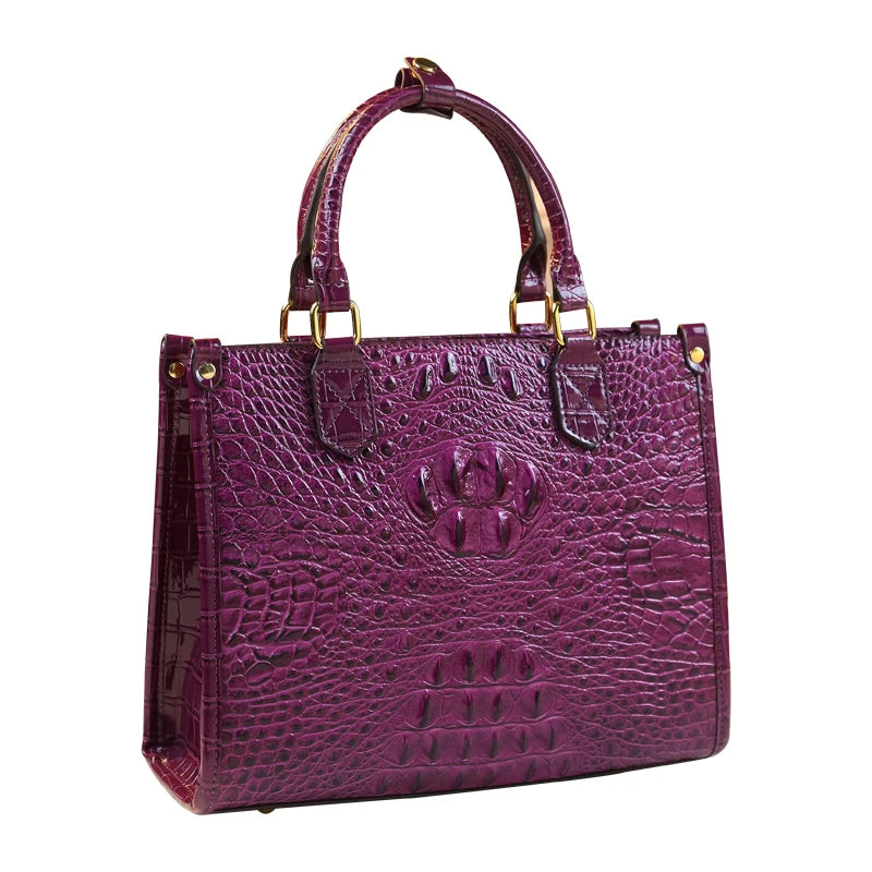 Luxury Genuine Leather Crocodile Handbag – Elegant Shoulder & Tote Bag