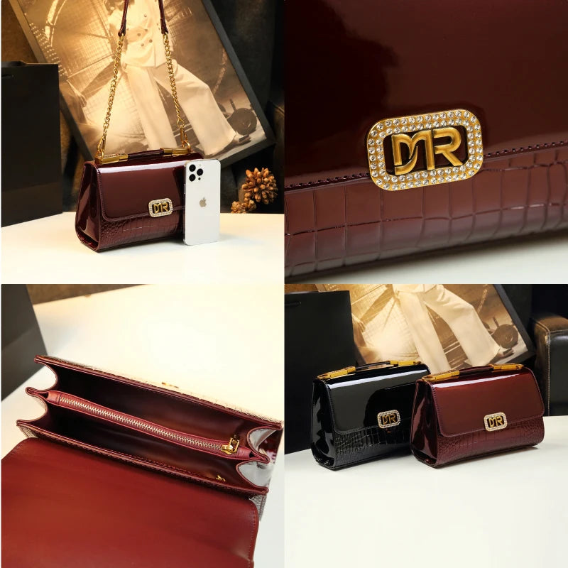 Luxury Casual Leather Women's Crossbody Bag – Small Square Shoulder Bag