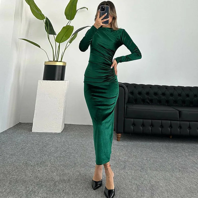 Elegant Green Evening Wear