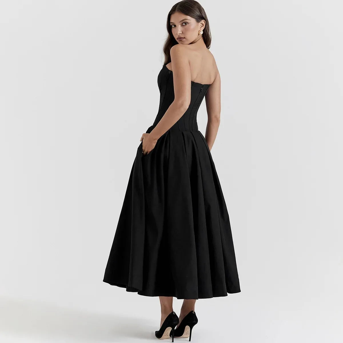 Black Elegant Wedding Events Dress