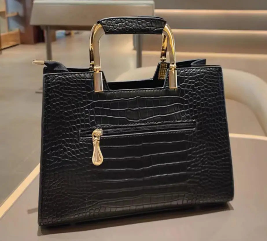 Genuine Leather Women’s Handbag – Luxury Rabbit Hair Shoulder Messenger Tote
