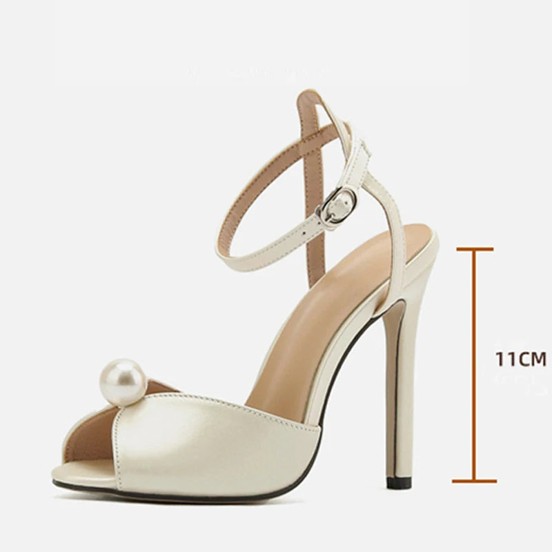 Liyke Silk Peep Toe Gladiator Heels