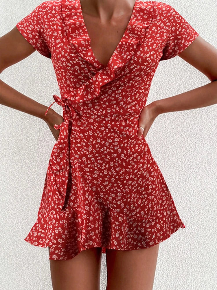 Chic Flowers Mini Dress