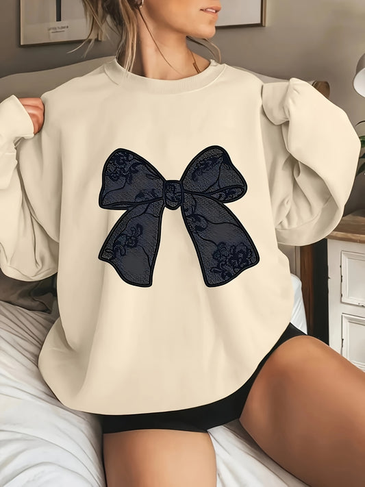 Black Large Bow Print