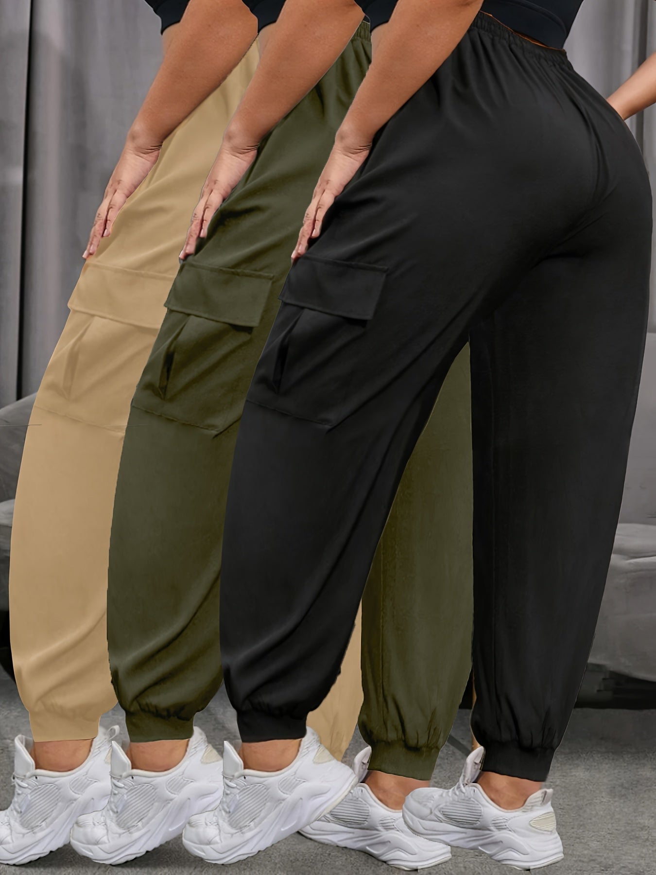 Set of 3 Plus-Size Yoga Pants