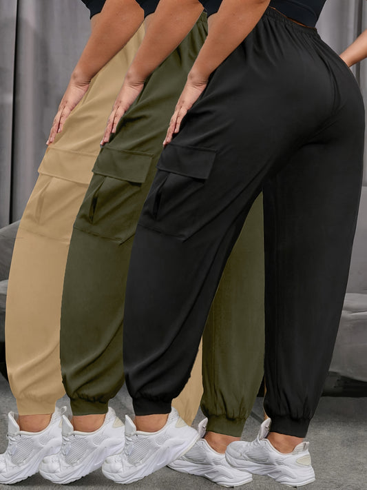 Set of 3 Plus-Size Yoga Pants