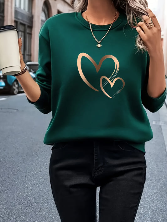 Plus Size Casual Crew Neck Sweatshirt