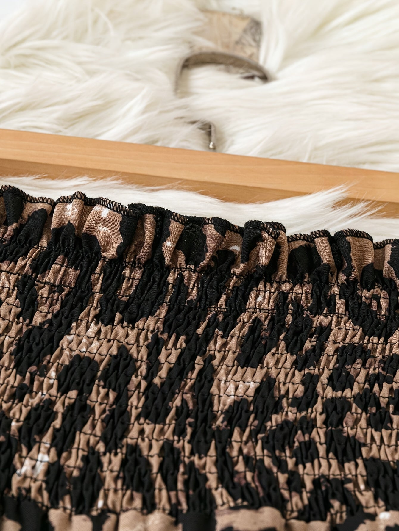 Plus Size Leopard Print Wide-Leg Pants