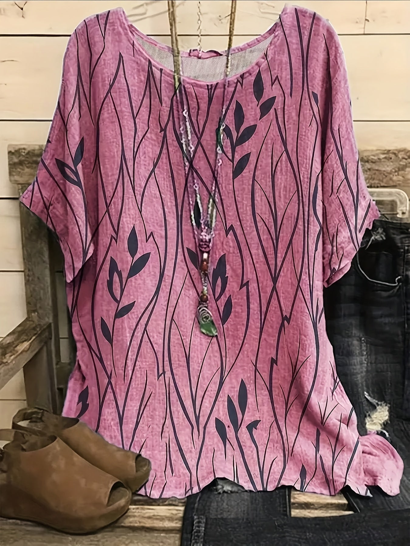 Plus Size Women's Fashion O-Neck T-Shirt